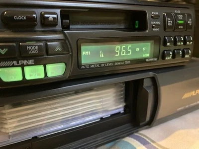 ALPINE 7517 AM/FM Cassette  VG Cond. Porsche 911 993 Carrera Vtg Detachable face - Image 1 of 4