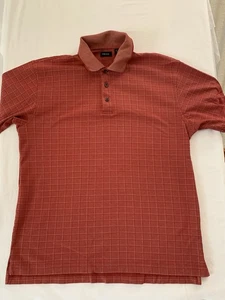 Izod Herren Poloshirt Rot Streifen Medium Kurzarm Kragen - Bild 1 von 11