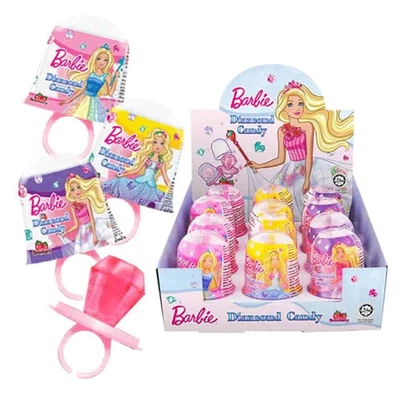 BARBIE DIAMOND RING CANDY 12PCS X 10G Halal Party Birthday Christmas Candy - Image 1 of 3