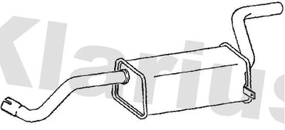 Silenziatore scarico marmitta posteriore scatola posteriore adatto a Renault Clio Modus / Grand Modus - Immagine 1 di 4