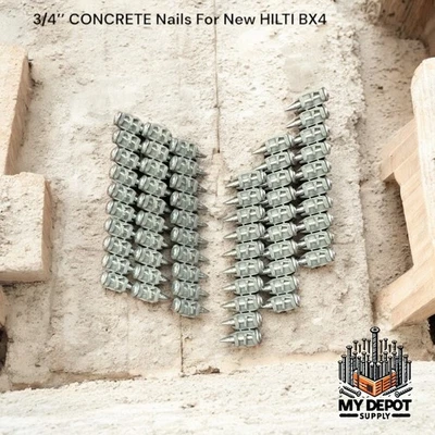 FOR NEW HILTI BX4 1000x 3/4’’ CONCRETE Nails for Hilti BX4 - NAILS FOR BX4 19mm Pins