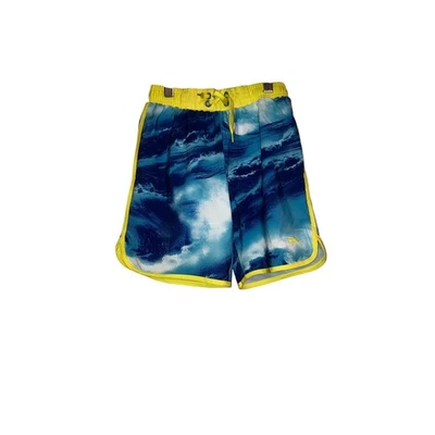 NWOT Tommy Bahama blue and yellow ocean looking swim trunks size 5/6  - Image 1 of 4