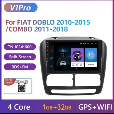 autoradio per FIAT DOBLO 2010-2015 2din 1G+32GB Wifi BT 4Core Rds+RetroCamera. - Immagine 1 di 4