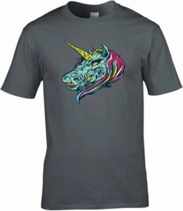 T-Shirt mit gruseligem Einhornkopf - Bild 1 von 4