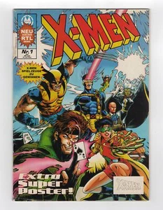 1991 MARVEL X-MEN #1 COMPLETE WITH POSTER KEY GRAIL RARE MARVEL UK GERMAN - Picture 1 of 2