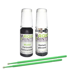 Touch-Up Paint Set Suitable For KIA, H8G DARK PENTA METAL + Clear Coat, 2 X 10ml - Picture 1 of 2