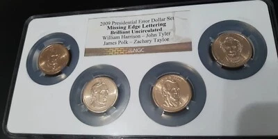 ERROR 4 Coin BU Set Missing Edge Lettering,& Lam. , Struck Thu, DIE Crack   - Image 1 of 4