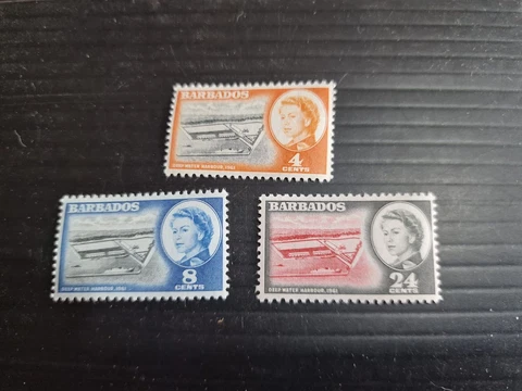 BARBADOS 1961 SG 306-308 OPENING OF HARBOUR. MNH Cover