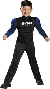 SWAT Officer Toddler Muscle Police Officer Fancy Dress Halloween Child Costume - Picture 1 of 1