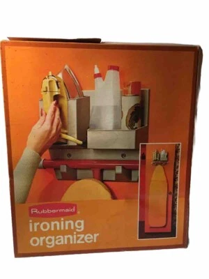 Rubbermaid IRON Ironing BOARD Starch BOTTLE Organizer STORAGE Rack WALL Holder - Image 1 of 4