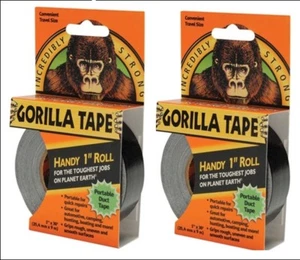 2 x Gorilla Tape Handy Roll 25mm 1" x 9M Tape Strong Seal Sticky Duct Glue Small - Picture 1 of 4