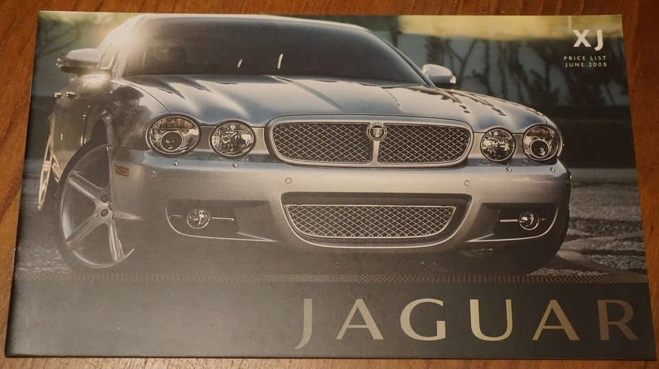 2008 2009 JAGUAR XJ XJ6 XJ8 2.7 3.0 4.2 XJR Sovereign Sport Price List Brochure - Image 1 of 1