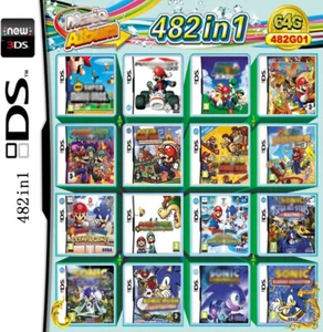 482 en 1 Jeu NDS Cartouche de Jeu DS Jeu Pack Super Combo pour DS NDS NDSL NDSi - Zdjęcie 1 z 5