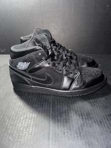 Nike Air Jordan 1 Mid 'Black' - 554724-050 - Size 11 - EXCELLENT! - Picture 1 of 9