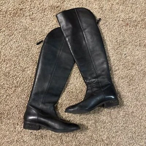 Arturo Chiang Botas Sobre la Rodilla Cuero Negro - Imagen 1 de 6