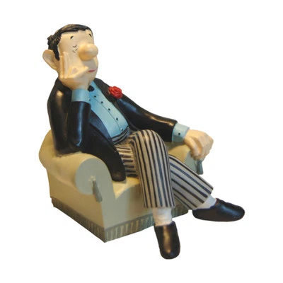 Herr im Sessel Loriot Buchstütze für das Bücherregal Geschenk für Loriot Fans - Bild 1 von 2