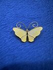 David Anderson Sterling Silver 925 Enamel Black And Yellow Butterfly Brooch