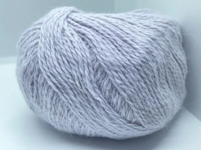 Light Lilac Angora Cashmere 68761 Ice Yarns Luxury Blend Sport Weight 50gr 218yd - Image 1 of 4