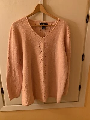 Suéter Hunt Club Extra Grande Rosa Cuello en V Manga Larga Nuevo con Etiquetas Foto 1 de 4