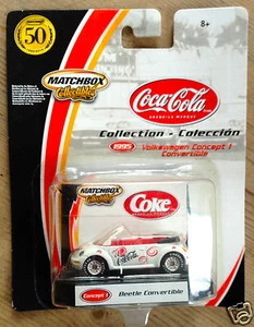 Matchbox Coca Cola Sammlung Volkswagen 1995 Neukäfer Cabrio - Bild 1 von 2