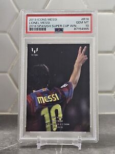 2013 Icons Messi Limited #R18 Lionel Messi Spanish Super Cup Win PSA 10 Gem Mint
