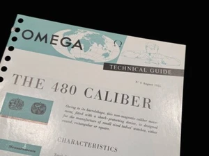 Damas Calibre 480 1955 Reparación Omega Guía Técnica 8 Páginas Relojero Reparación - Imagen 1 de 1