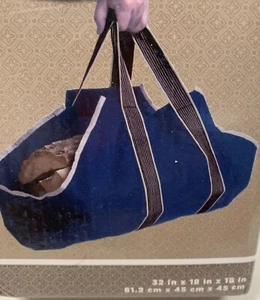 Open Hearth Canvas Log Tote - 32" x 18"x 18" - Reinforced Web - Closed Ends F1 - Picture 1 of 3