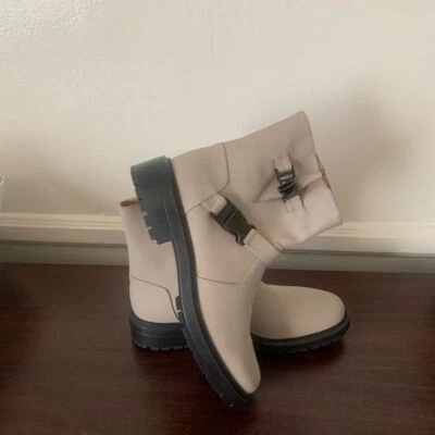 Aquatalia Lillie Top Grano Cuero Moto Bota Talla 9,5 Foto 1 de 4