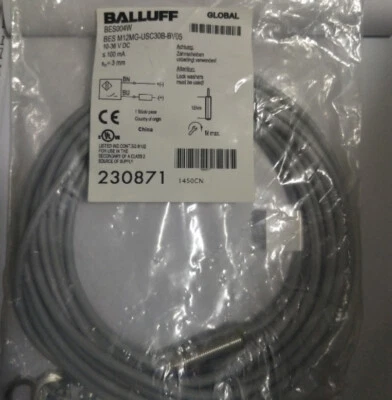 ONE New Balluff BES M12MG-USC30B-BV05 Proximity sensor Fast Shipping - Image 1 of 4
