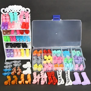 15 zapatos aleatorios con zapatero caja de almacenamiento ajustable para juguete de niña de 11,5"" - Imagen 1 de 6