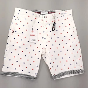 Cactus Man Ricky Singh Herren Shorts weiß rot blau Sterne gestreift Stretch - Gr. 30 - Bild 1 von 11