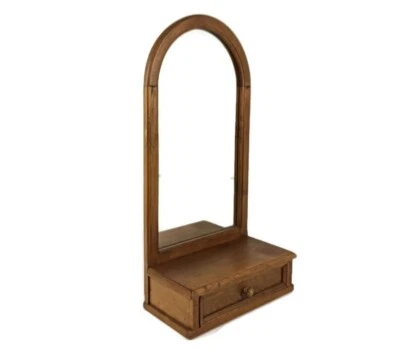 armario colgante vintage con espejo roble francés pasillo peine gabinete medicina apo Foto 1 de 4