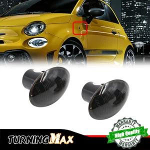 Smoked Front Side Marker Indicator Lights Housings Kit For 07-19 Fiat 500 2-Door - Bild 1 von 6
