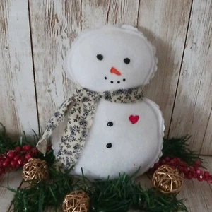 Muñeco de Nieve Acento Decorativo/Adorno/Tela de Vellón de Felpa Blanca/Relleno de Cesta - Imagen 1 de 3