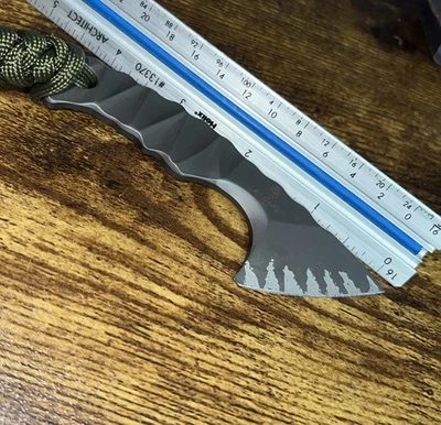 EDC Mini Axe Knife Blade GREEN Survival Tactical Military Army Z-Wear ￼ - Image 1 of 4