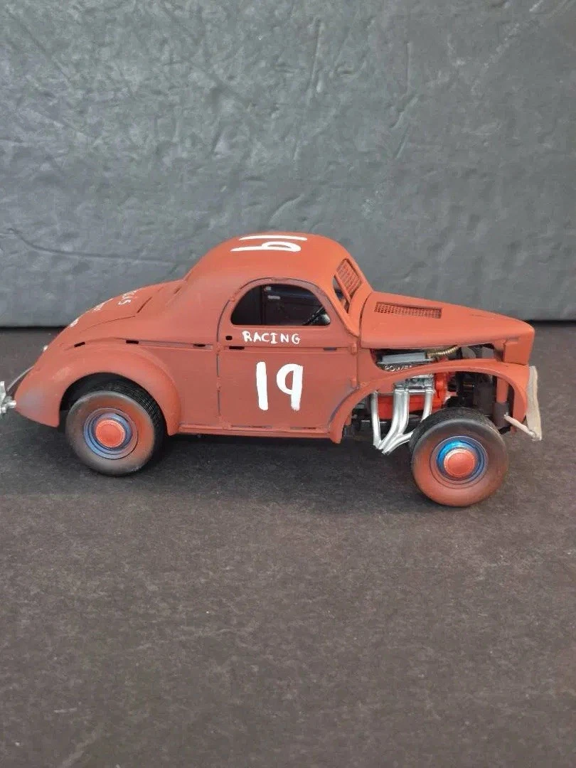 ダイキャスト　1/18 1941 Willys Gasser レア 1/18 ACME 1941 Willys Red Flamed Gasser (Red with yellow