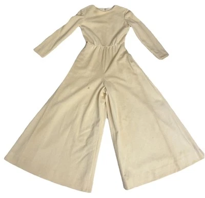Malcolm Starr At Home 1960s wide pant jumpsuit wool? size 8 Hong Kong - Image 1 of 4