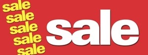 SALE DECAL sticker clearance retail 50% off huge big everything on for now - Picture 1 of 1