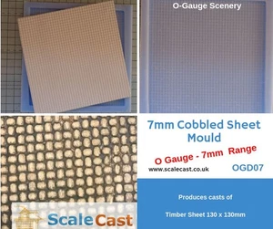 OGD07 Cobbled Stones Sheet Mould for model railway scenery - Picture 1 of 5