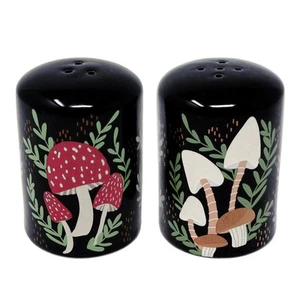 Steel Mill & Co. Mushroom Salt & Pepper Shakers, Cute Novelty Mushroom Decor,... - Picture 1 of 8
