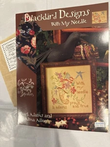 Blackbird Designs Cross Stitch Pattern WITH MY NEEDLE and Fabric - Picture 1 of 6