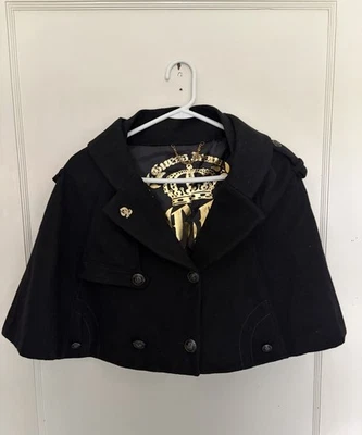 Guess Jeans 100% Wool Cropped Cape Size M - Image 1 of 4