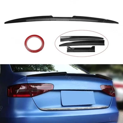 Carbon Fiber Look Rear Trunk Spoiler Lip Tail Roof Wing For Audi A6 S6 2012-2018 Foto 1 de 4
