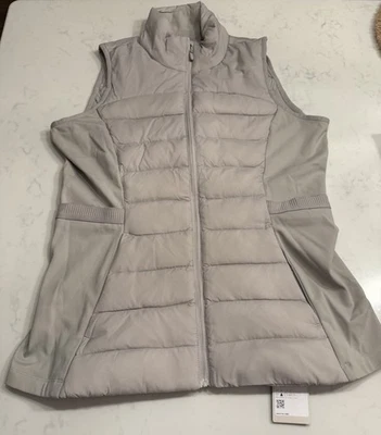 Chaleco acolchado Halara Active para exteriores 90 % plumón gris cremallera completa grande para mujer nuevo con etiquetas NUEVO Foto 1 de 4