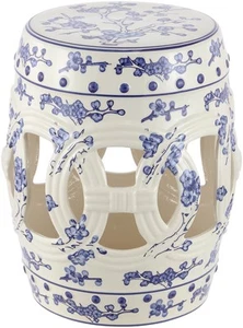 JONATHAN Y Lighting TBL1027 Lucky Coins 14"W Ceramic Accent - Blue - Picture 1 of 9