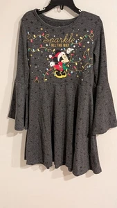 Minnie Mouse Weihnachtskleid, Glitzer den ganzen Weg, grau, Mädchen Größe Small (6-6X) - Bild 1 von 13