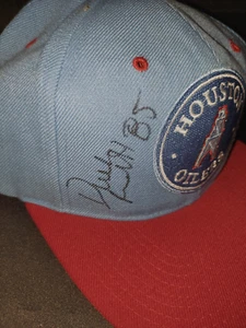 Vintage Derek Russell (#85) Signed NFL Pro Line AJD Houston Oilers Cap NWT - Picture 1 of 7