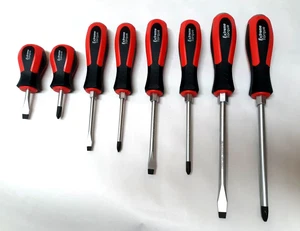 Chrome Vanadium 8 pc Go-Thru Though Handle Hex Bolster Screwdriver Set Magnetic - Picture 1 of 11