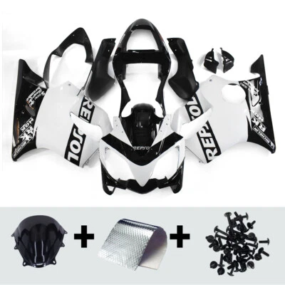 Carenados blancos negros para Honda CBR600F4i 2001 2002 2003 F4i carenado de plástico ABS  Foto 1 de 4