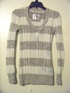 Justice Gray & White Sparkle Sweater Size 14 GUC!!! - Picture 1 of 3